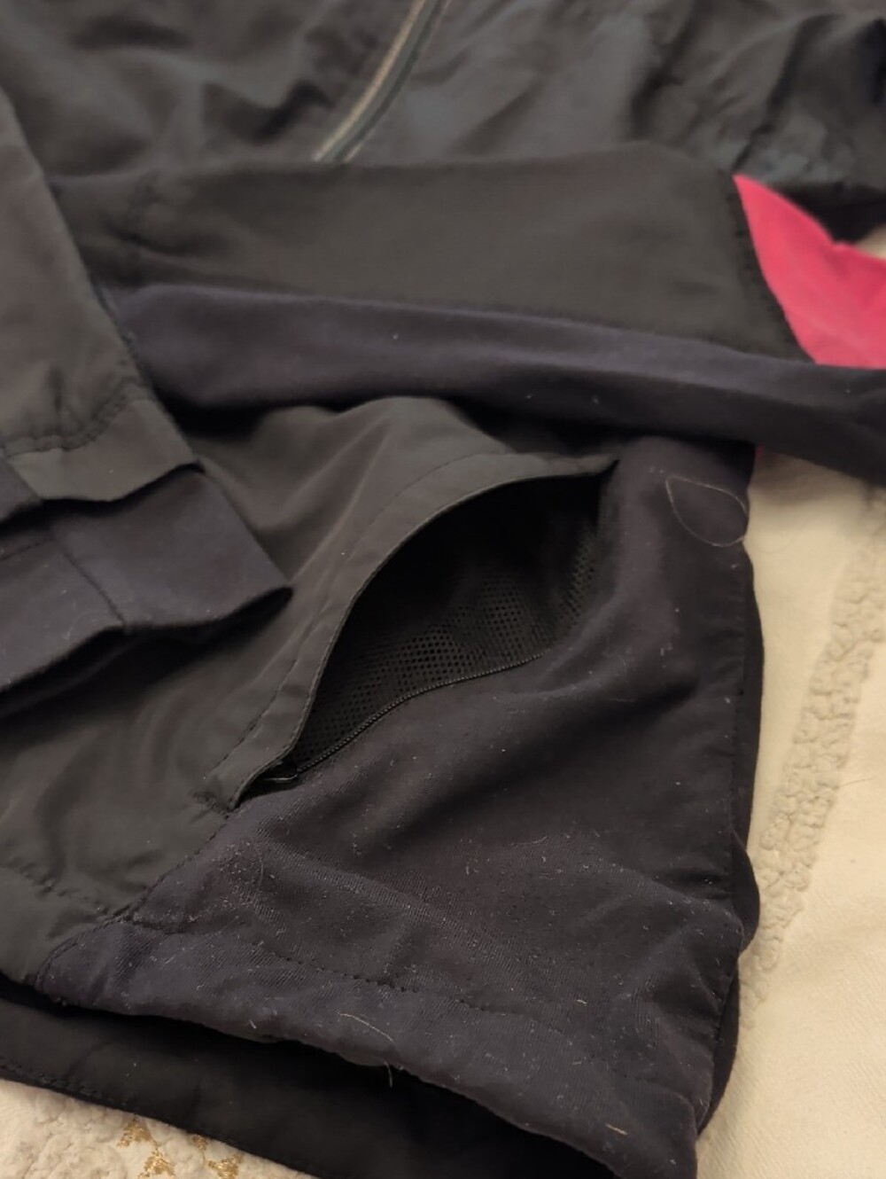 lululemon athletica Black Bomber Jacket with Pink Sleeve Panels - Women's - Picture 2 of 8